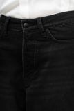DOWN TO EARTH WIDE LEG JEANS - WASHED BLACK