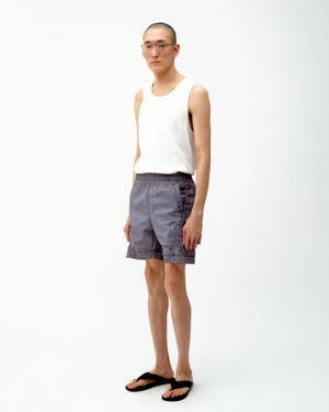 CURVED SWIM SHORTS - WASHED GRAY
