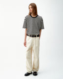 TEXTURED STRIPE T-SHIRT - BLACK/WHITE