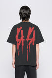 BACK RED 44 TEE - BLACK