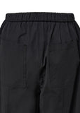 BELTED TUCK BANDING PANTS - BLACK