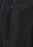 BELTED TUCK BANDING PANTS - BLACK