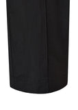 BELTED TUCK BANDING PANTS - BLACK