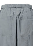 BELTED TUCK BANDING PANTS - GREY