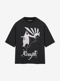 VINTAGE POSTCARD T-SHIRT - BLACK WASHED