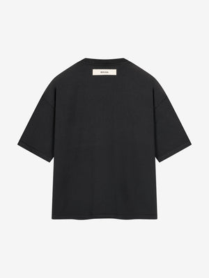 VINTAGE POSTCARD T-SHIRT - BLACK WASHED