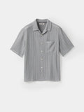 CABLE KNIT SHIRT - LIGHT GREY