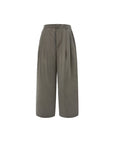 CUPRO TWO TUCK PANTS - BROWN
