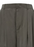 CUPRO TWO TUCK PANTS - BROWN