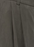 CUPRO TWO TUCK PANTS - BROWN