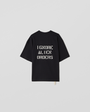 Ignore alien orders oversized tee - black