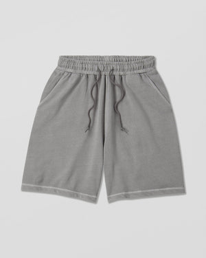 Vintage wash sweat shorts - grey