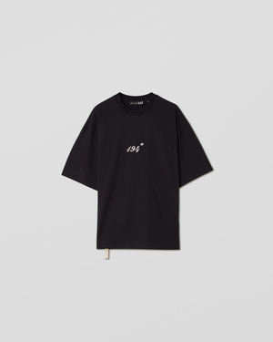 194-a graphic oversized tee- black