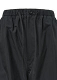 DRAWSTRING WIDE FATIGUE PANTS - BLACK