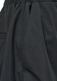 DRAWSTRING WIDE FATIGUE PANTS - BLACK