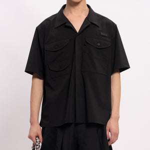 Cargo short sleeve shirt - black