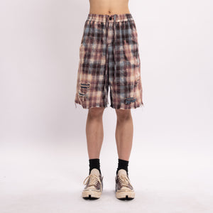 Decayed check short - blue check
