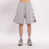 Patched panel short - grey