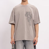 Spray painted plant dye tee - grey