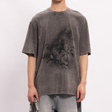 Spray painted tee - grey