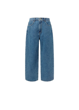 MENS RECYCLE COTTON DENIM - MID BLUE