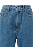MENS RECYCLE COTTON DENIM - MID BLUE