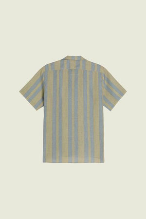 MIST STRATA CUBA LINEN SHIRT - OFF WHITE