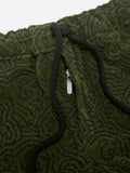 SQUIGGLE TERRY SHORTS - DARK GREEN