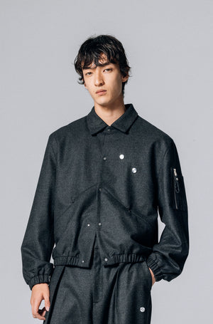 BRUTALIST COACH JACKET  - GREY