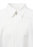 RAGLAN OVERSIZED ZIP-UP SHIRTS - WHITE