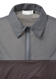 SHEER COLOR BLOCK TOP - DARK GREY