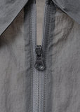 SHEER COLOR BLOCK TOP - DARK GREY
