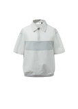SHEER COLOR BLOCK TOP - LIGHT GREY