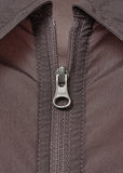 SHEER ZIP-UP SHIRTS - BURGANDY