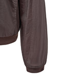 SHEER ZIP-UP SHIRTS - BURGANDY