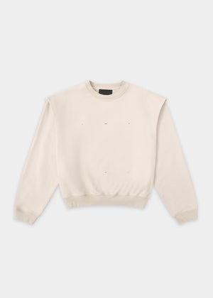 OUTLINE LOGO CREWNECK - STONE