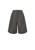 TWO TUCK WIDE SHORTS - BROWN