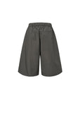 TWO TUCK WIDE SHORTS - BROWN