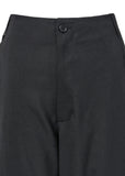 WOOL WIDE PANTS - BLACK