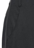WOOL WIDE PANTS - BLACK