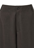 WOOL WIDE PANTS - BROWN