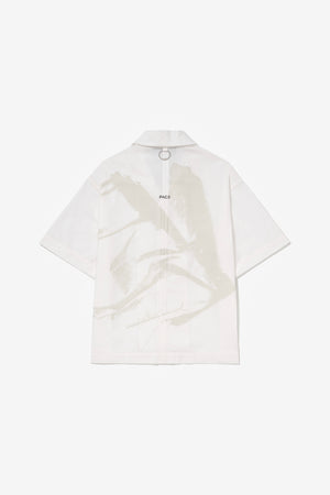 GRAPHIC CAMP CUT SHIRT - WHITE