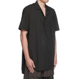 SH20B-BLACK CAMP COLLAR SHIRT