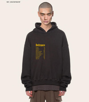 HOODIE CHARCOAL DEFRANCE CITIES